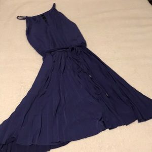 NWT Lane Bryant dark blue/purple pleated flowing halter dress Size 14/16